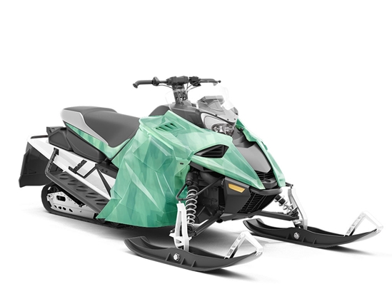 The Waves Watercolor Custom Wrapped Snowmobile