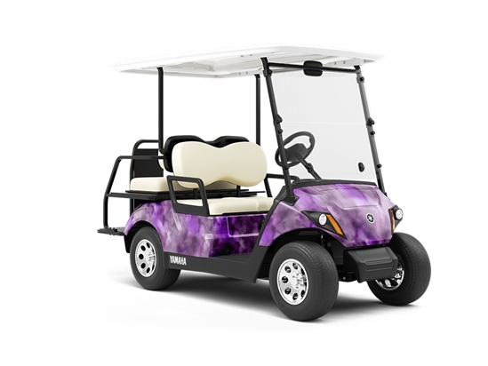 Dark Berry Watercolor Wrapped Golf Cart