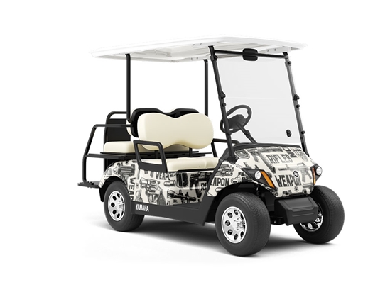 White Arsenal Weapon Wrapped Golf Cart