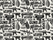 White Arsenal Weapon Vinyl Wrap Pattern