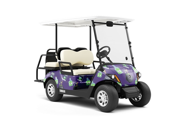 Double Bubble Witch Wrapped Golf Cart