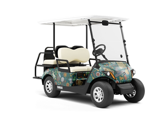 Green Snips Witch Wrapped Golf Cart