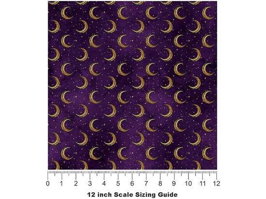 Simple Celestial Witch Vinyl Film Pattern Size 12 inch Scale