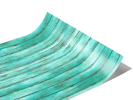 Aquamarine  Wood Plank Vinyl Wraps
