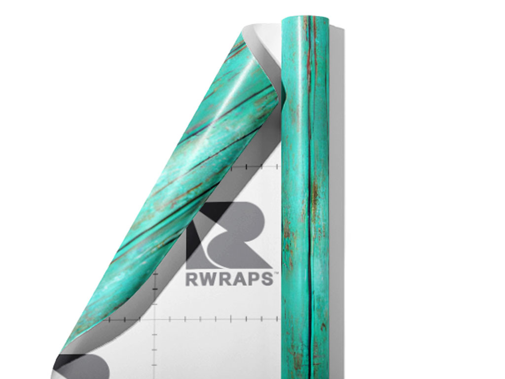 Aquamarine  Wood Plank Wrap Film Sheets
