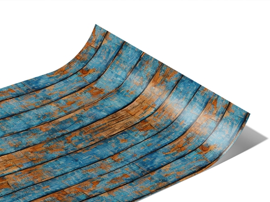 Distressed Denim Wood Plank Vinyl Wraps