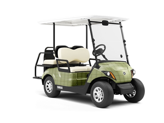 Horizontal Pickle Wood Plank Wrapped Golf Cart
