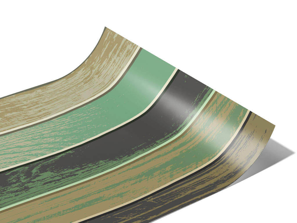 Moss Gradient Wood Plank Vinyl Wraps