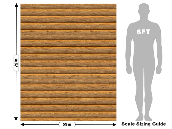 Sesame  Wood Plank Vehicle Wrap Scale