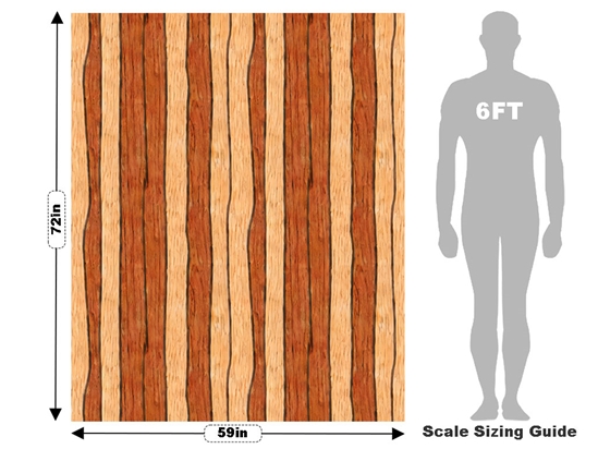 Brandy  Wood Plank Vehicle Wrap Scale