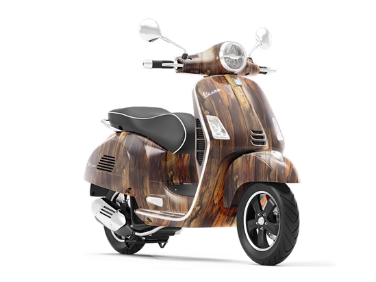 Distressed Provincial Wood Plank Vespa Scooter Wrap Film