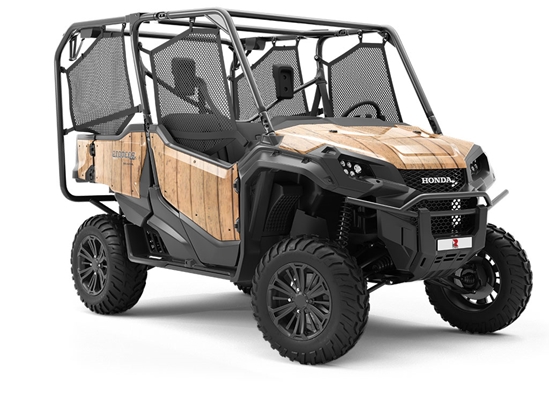 Forest Stain Wood Plank Utility Vehicle Vinyl Wrap