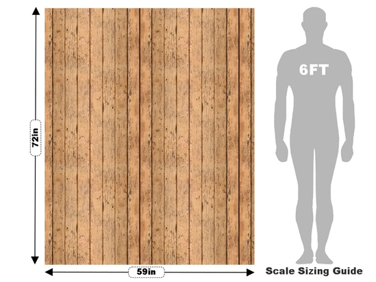 Forest Stain Wood Plank Vehicle Wrap Scale