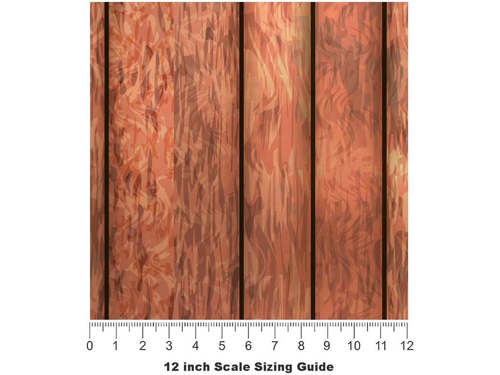 Rustic Chestnut Wood Plank Vinyl Film Pattern Size 12 inch Scale