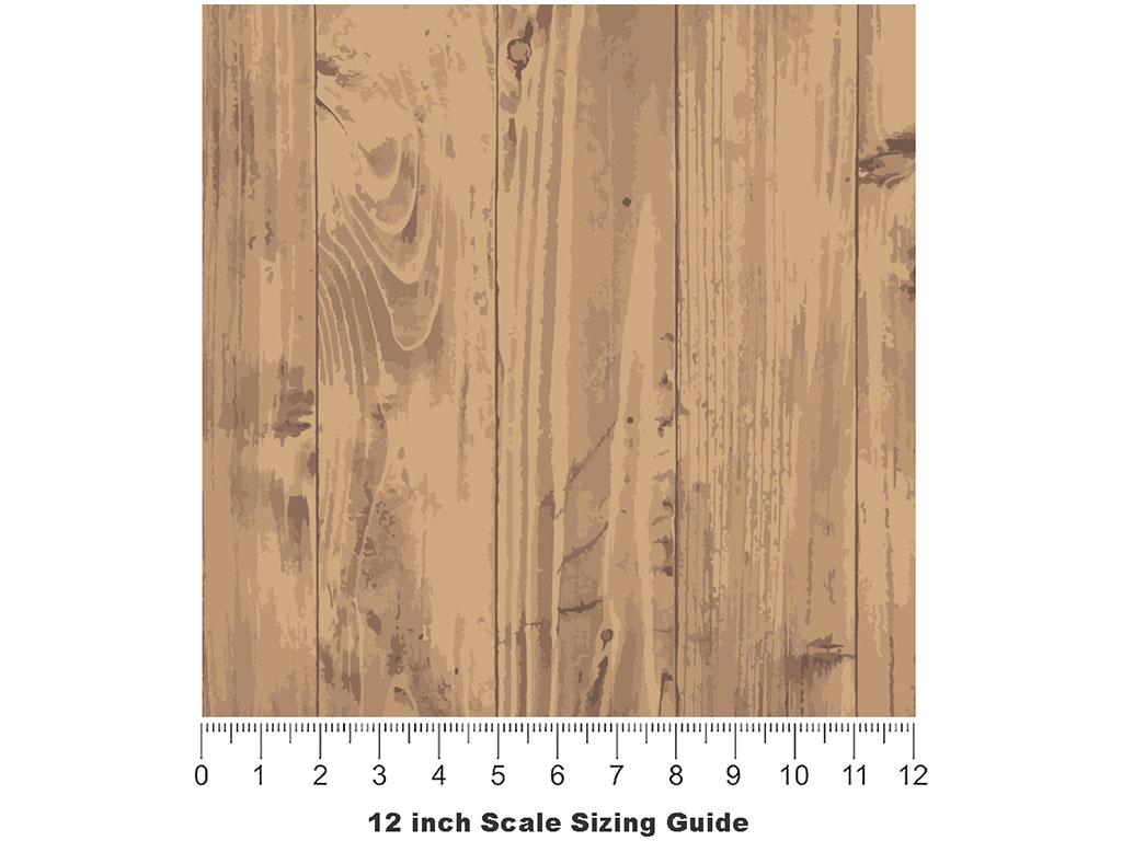 Weathered Oak Wood Plank Vinyl Film Pattern Size 12 inch Scale