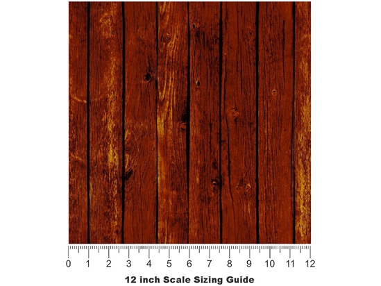 Amber  Wood Plank Vinyl Film Pattern Size 12 inch Scale