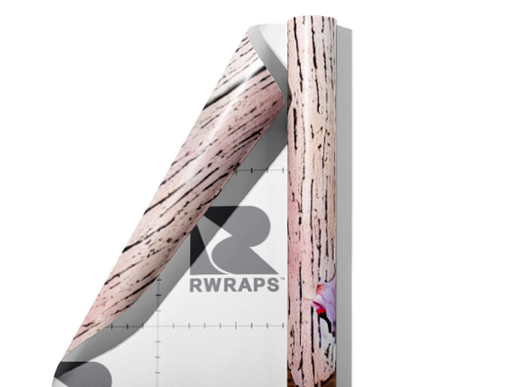 Distressed Blush Wood Plank Wrap Film Sheets