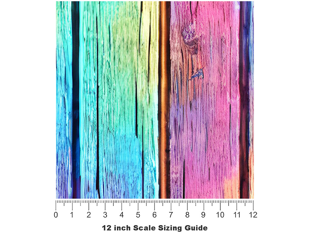Oil Spill Wood Plank Vinyl Film Pattern Size 12 inch Scale