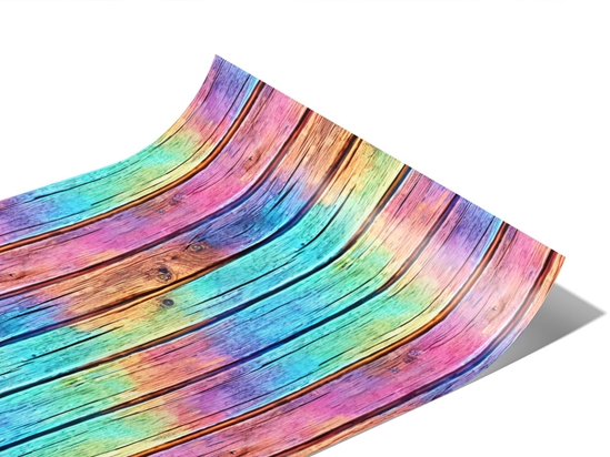 Oil Spill Wood Plank Vinyl Wraps
