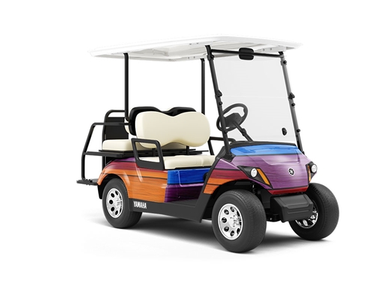 Slice of Life Wood Plank Wrapped Golf Cart