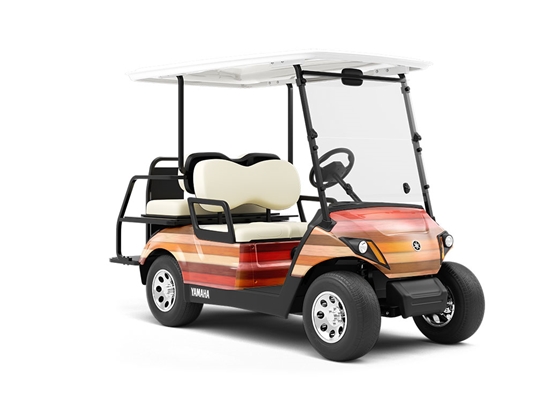 Redwood Gradient Wood Plank Wrapped Golf Cart