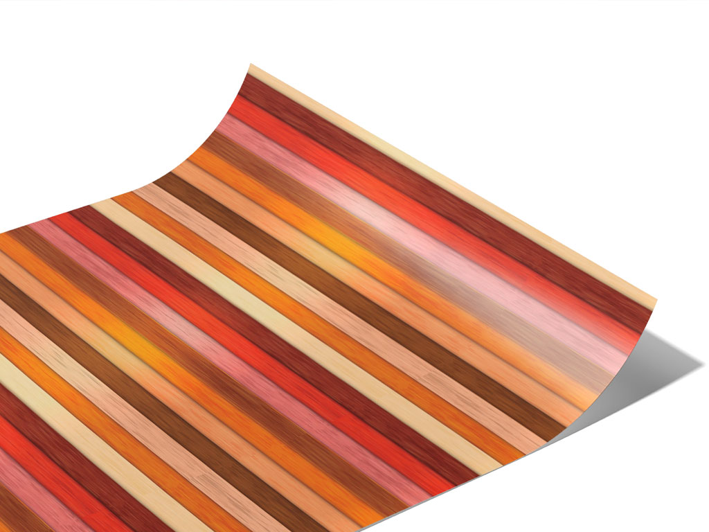 Redwood Gradient Wood Plank Vinyl Wraps