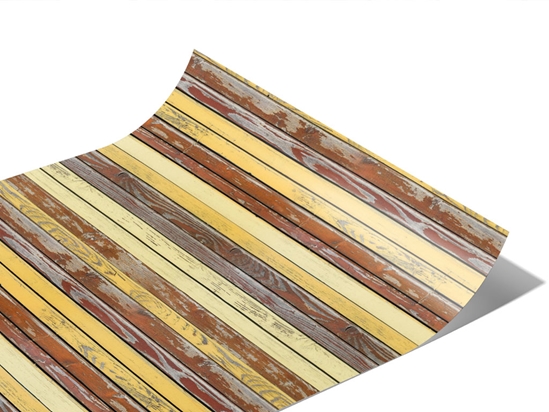 Distressed Gradient Wood Plank Vinyl Wraps