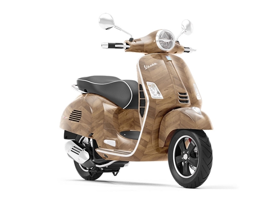 Colonial Stain Wooden Parquet Vespa Scooter Wrap Film