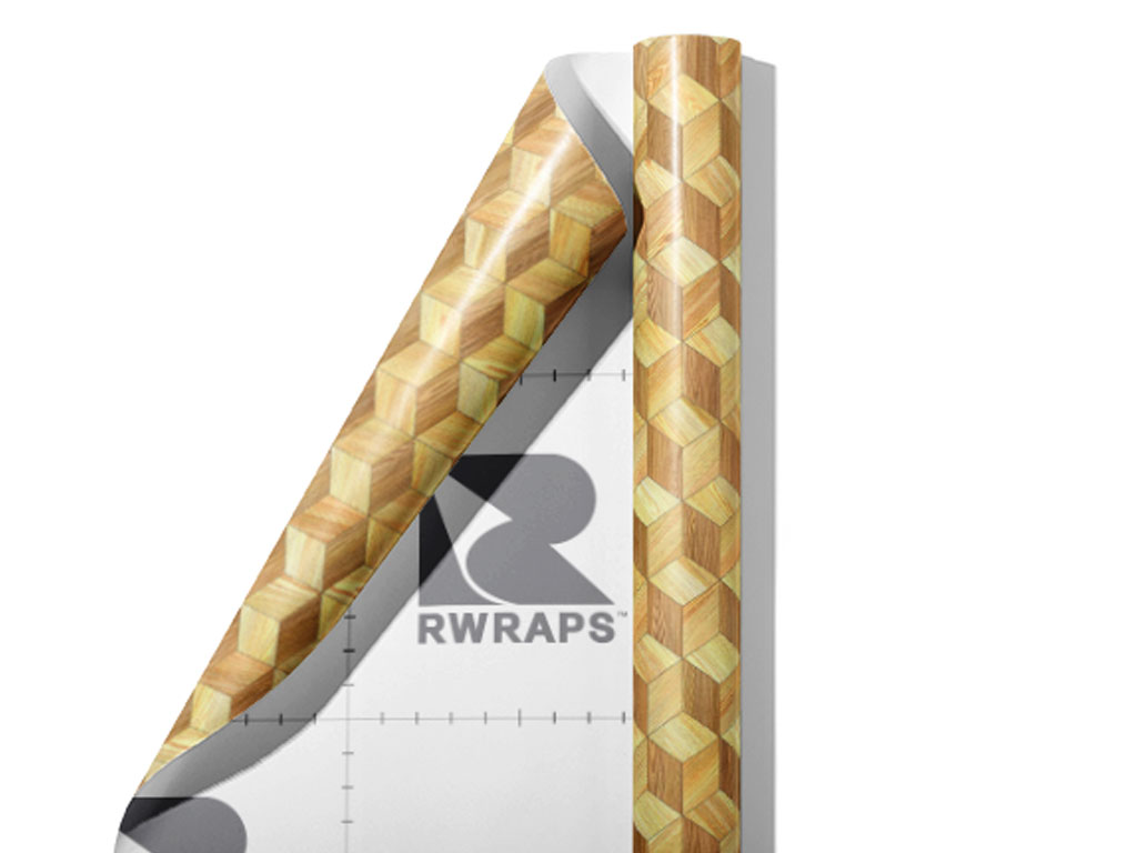 Honey Maple Wooden Parquet Wrap Film Sheets