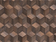 Jacobean Stain Wooden Parquet Vinyl Wrap Pattern