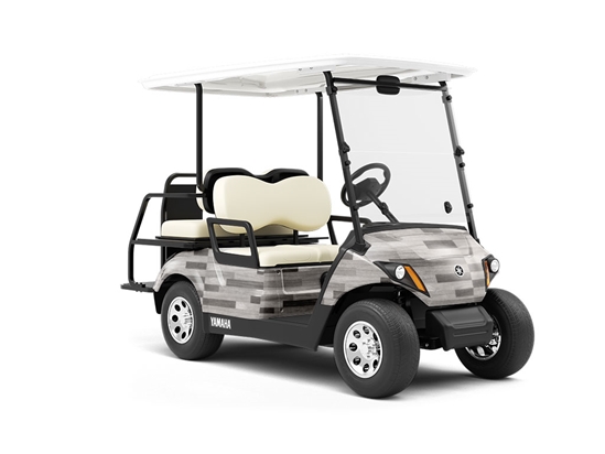 Carbon Stain Wooden Parquet Wrapped Golf Cart