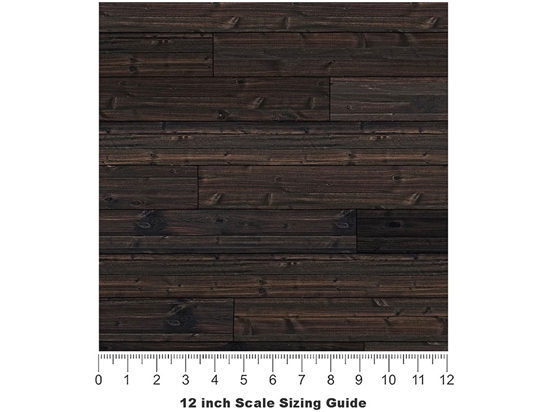 Dark Oak Wooden Parquet Vinyl Film Pattern Size 12 inch Scale