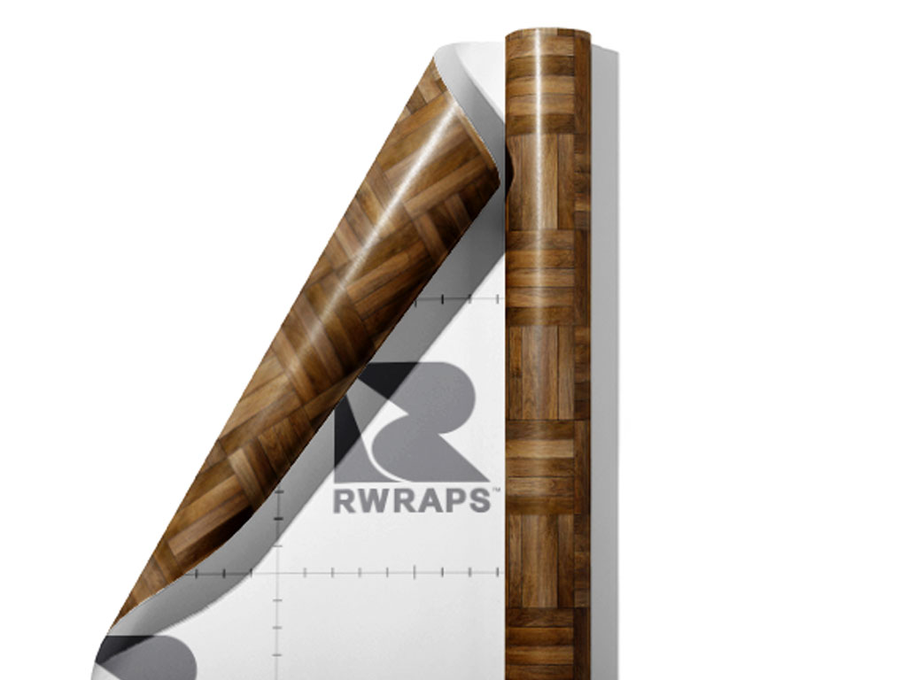 Chestnut  Wooden Parquet Wrap Film Sheets
