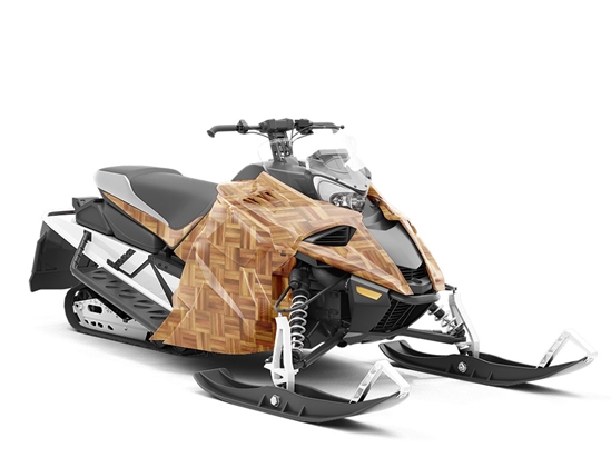 Maple  Wooden Parquet Custom Wrapped Snowmobile
