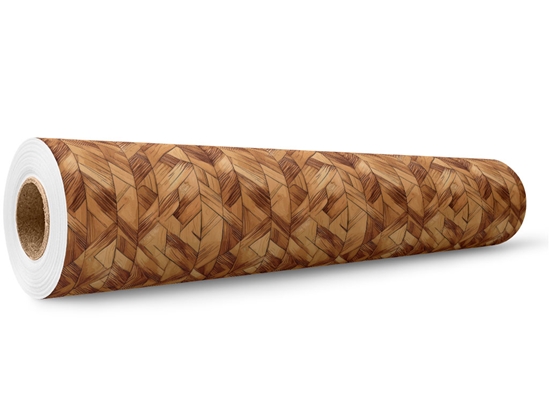 Cedar Trapezoids Wooden Parquet Wrap Film Wholesale Roll