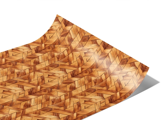 Cedar Trapezoids Wooden Parquet Vinyl Wraps