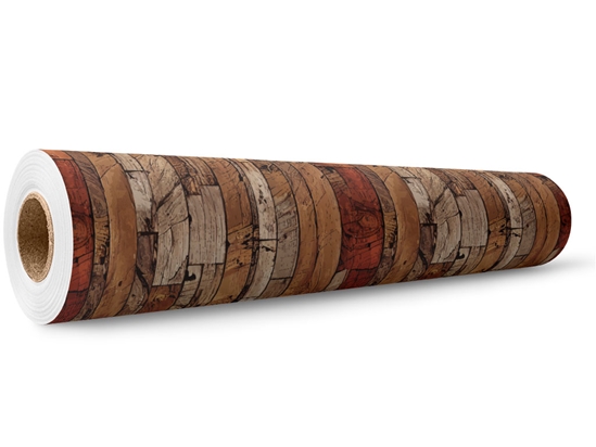 Distressed Oak Wooden Parquet Wrap Film Wholesale Roll