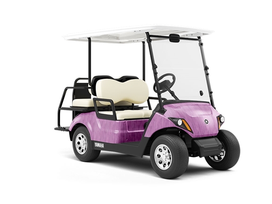 Lavender Stain Wooden Parquet Wrapped Golf Cart