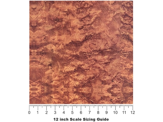 Honey Burlwood Woodgrain Vinyl Film Pattern Size 12 inch Scale
