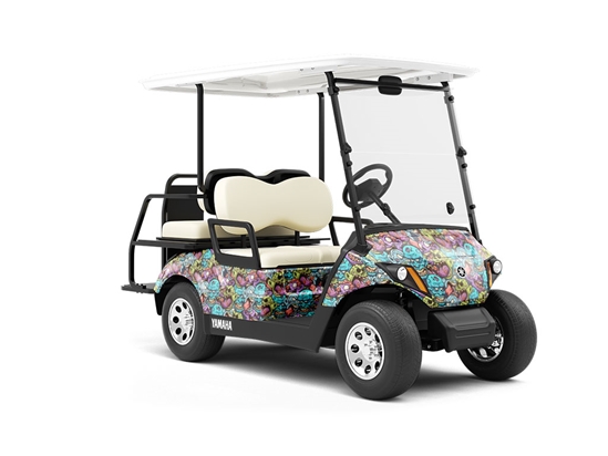 Cranial Cravings Zombie Wrapped Golf Cart