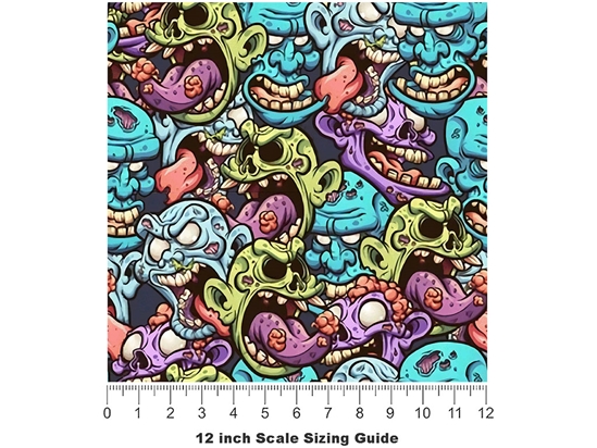 Cranial Cravings Zombie Vinyl Film Pattern Size 12 inch Scale