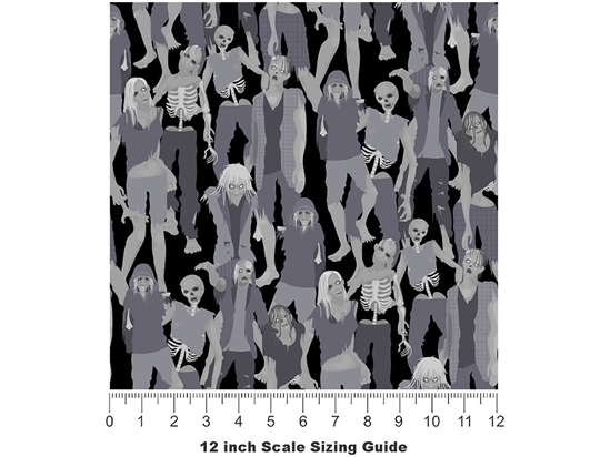 Lumbering Horde Zombie Vinyl Film Pattern Size 12 inch Scale