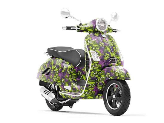 Man-Eating Hipster Zombie Vespa Scooter Wrap Film