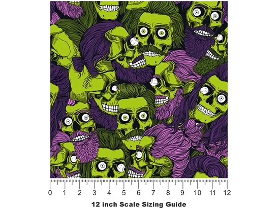 Man-Eating Hipster Zombie Vinyl Film Pattern Size 12 inch Scale