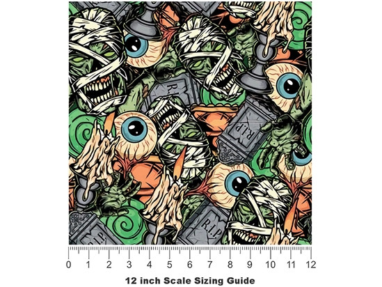 Soul Shredding Zombie Vinyl Film Pattern Size 12 inch Scale