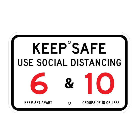 Metal Keep Safe Use Social Distancing Health Signage