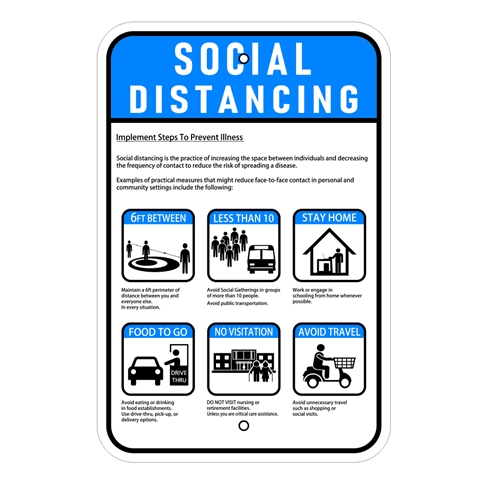 Social Distancing Health Sign (Discontinued)