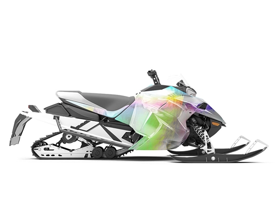 Rwraps Holographic Chrome Silver Neochrome Do-It-Yourself Snowmobile Wraps