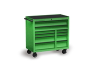 Rwraps Matte Chrome Green Tool Cabinet Wrap