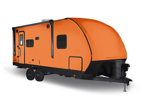 Rwraps™ 3D Carbon Fiber Orange Travel Trailer Wraps
